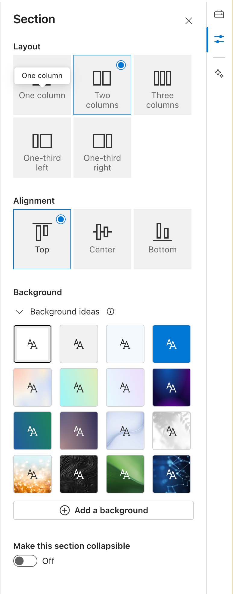 Section Editing in Content Pane in SharePoint