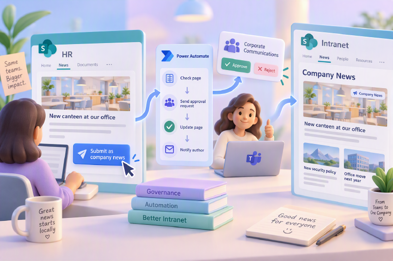 Featured image of post Team News to Company News: An Approval Flow for SharePoint News